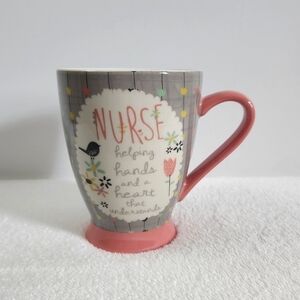 PAVILION Gift Co Bloom By Amylee Weeks 2014 Ceramic Nurse Coffee Cup Mug 18 Oz